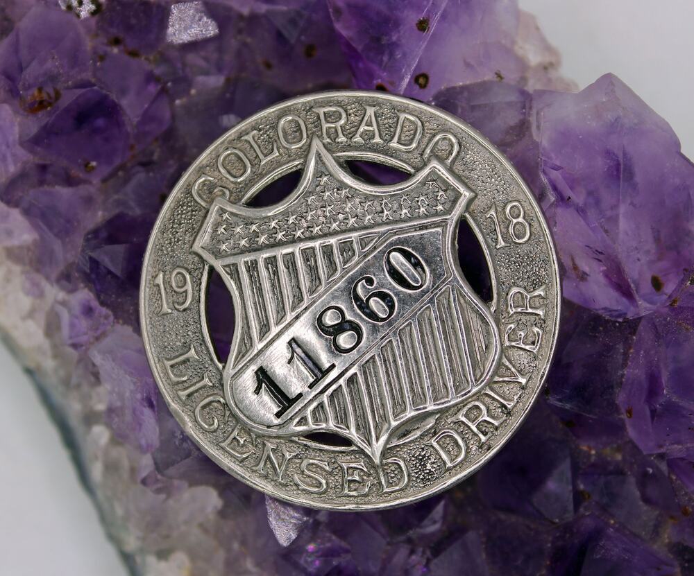 1918 Sachs-Lawlor Colorado Licensed Driver Badge #11860